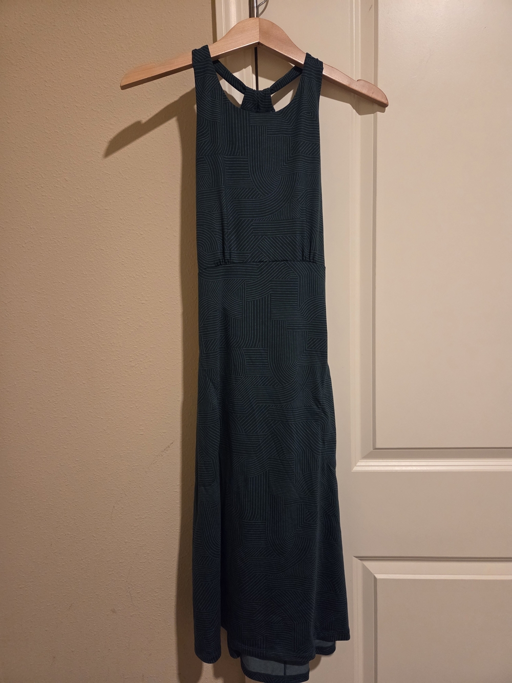 Prana Teal Patterned Midi Dress
